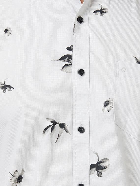 white cotton casual shirt - 15222856 - Zoom Image - 4
