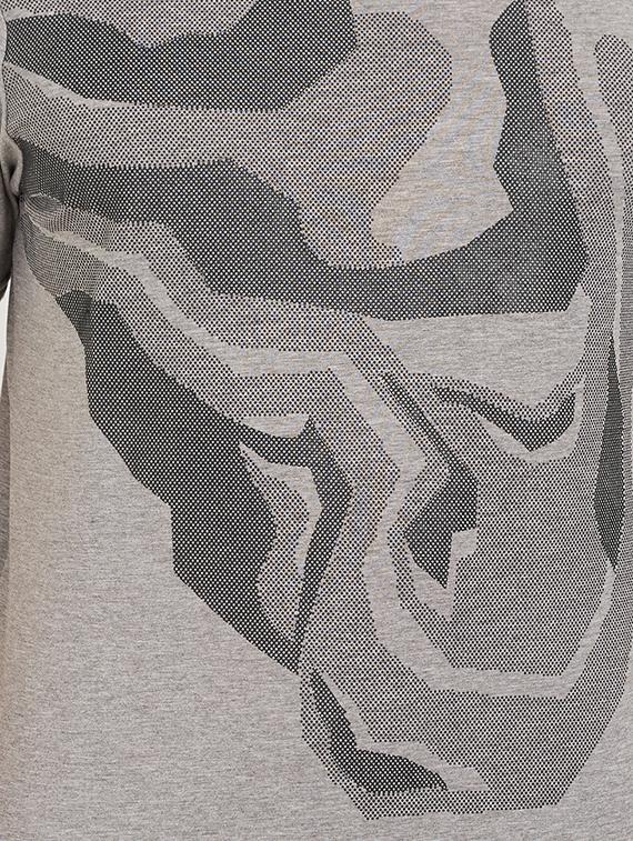 grey cotton front print t-shirt - 15222880 - Zoom Image - 4