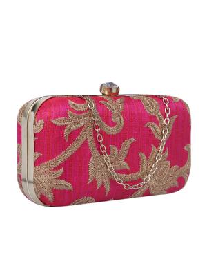 pink metal box clutch - 15226850 - Standard Image - 4
