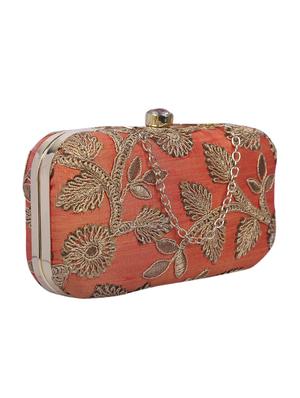 orange metal box clutch - 15226853 - Standard Image - 4