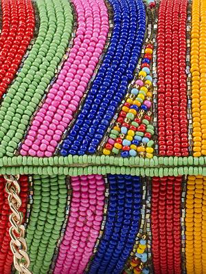 multi colored cotton box clutch - 15227357 - Standard Image - 4