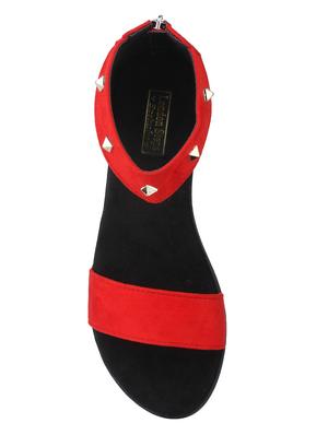 red ankle strap sandal - 15231017 - Standard Image - 4