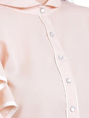 pink solid ruffled shirt - 15231268 - Standard Image - 4