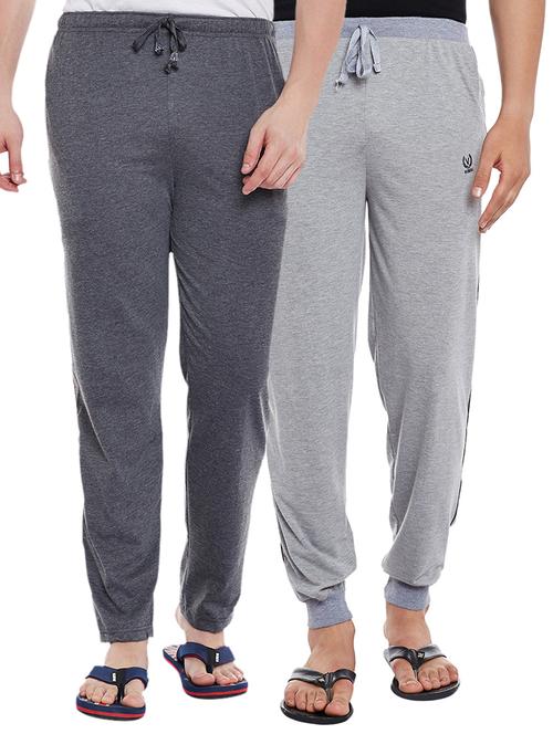 multi colored cotton full length track pant - 15231750 - Standard Image - 1