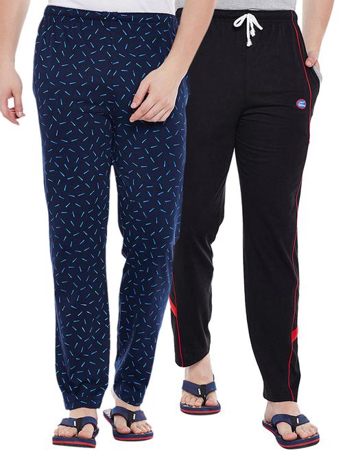 multi cotton full length track pant - 15231833 - Standard Image - 1