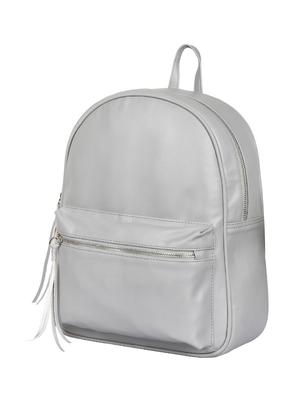 grey leatherette (pu) fashion backpack - 15234072 - Standard Image - 4