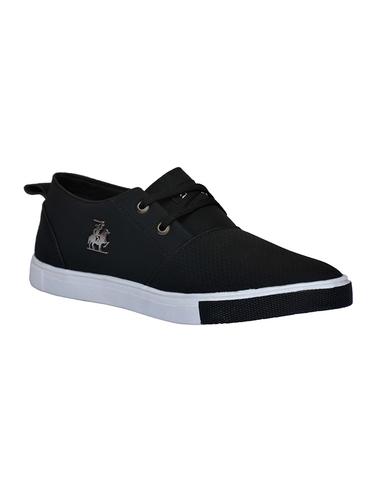 black leatherette lace up sneaker - 15236619 - Very Small Image - 1