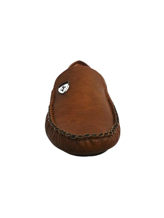 tan leatherette slip on loafer - 15240049 - Zoom Image - 4