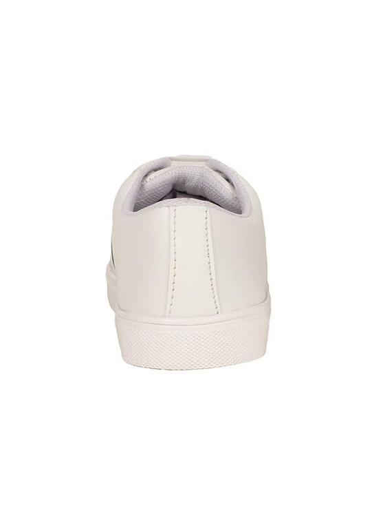 white leatherette laceup sneakers - 15249556 - Zoom Image - 4