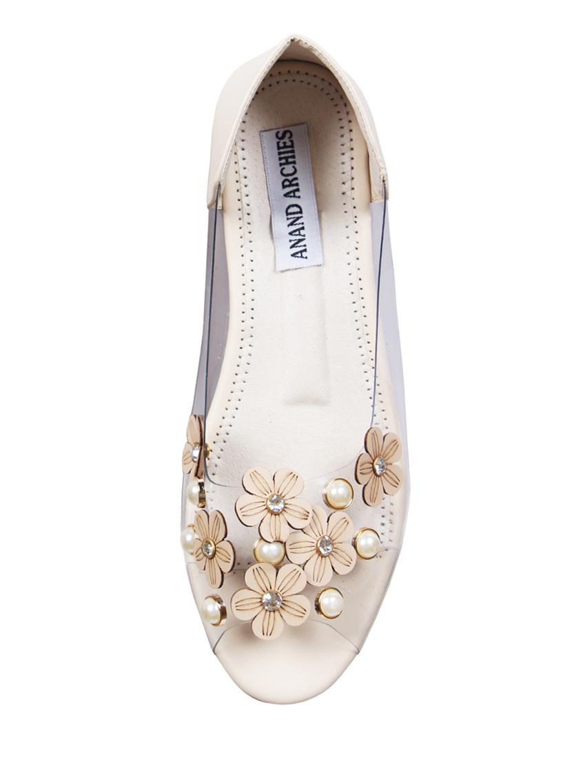 white faux leather slip on sandals - 15249575 - Zoom Image - 4
