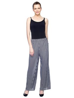 black striped viscose palazzo - 15252385 - Standard Image - 4