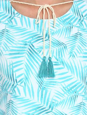 Blue crepe straight kurti - 15252415 - Standard Image - 4