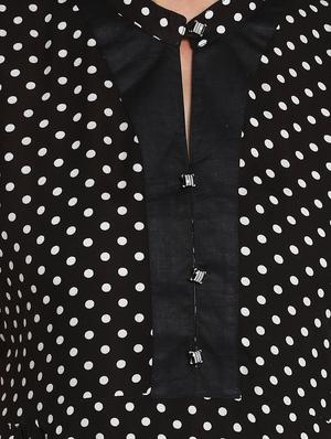 black crepe straight kurti - 15252416 - Standard Image - 4