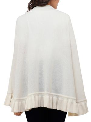 ruffled hem solid cape - 15253463 - Standard Image - 4