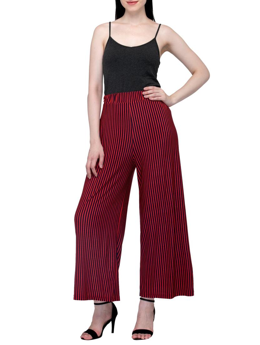 red striped viscose palazzo - 15258627 - Zoom Image - 4