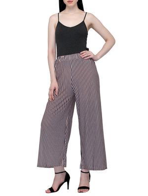 pink striped viscose palazzo - 15258629 - Standard Image - 4