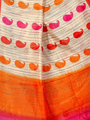 beige art silk bhagalpuri saree with blouse - 15258984 - Standard Image - 4