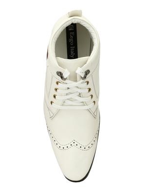 white leatherette lace-up derbys - 15260958 - Standard Image - 4