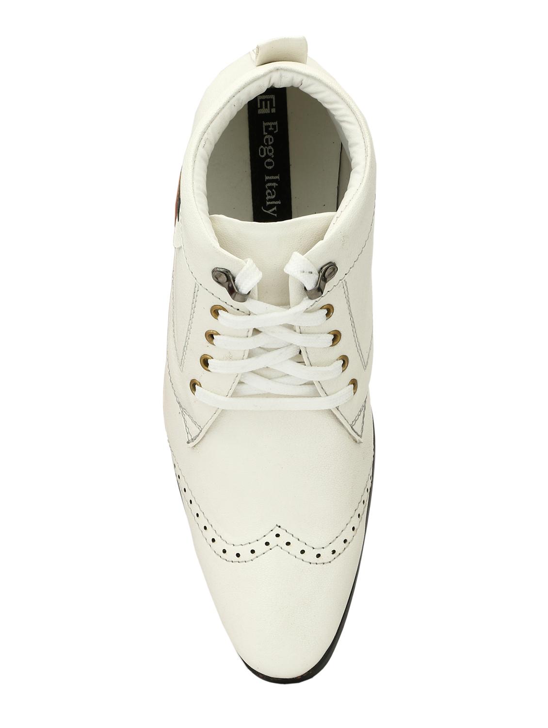 white leatherette lace-up derbys - 15260958 - Zoom Image - 4