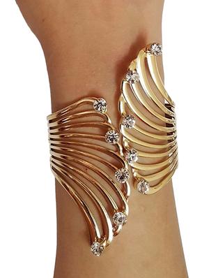 gold metal bangle - 15261641 - Standard Image - 4