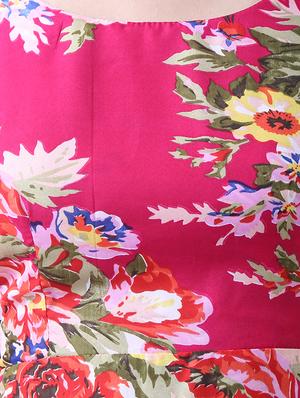 pink floral crepe maxi dress - 15264391 - Standard Image - 4