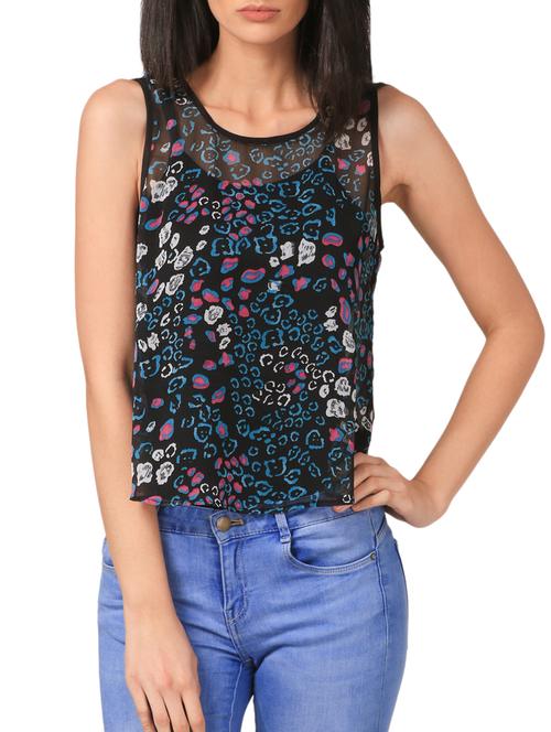 printed sleeveless tank top - 15266623 - Very Small Image - 1