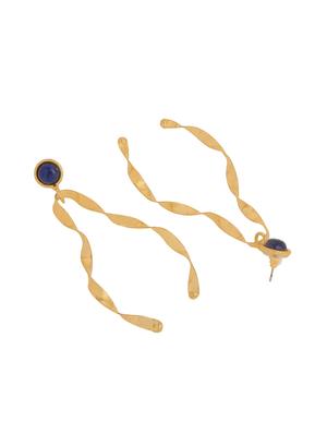 gold brass drop earring - 15266752 - Standard Image - 4