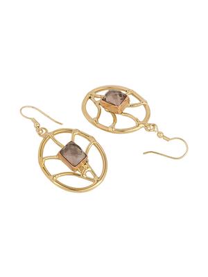 gold brass drop earring - 15266756 - Standard Image - 4