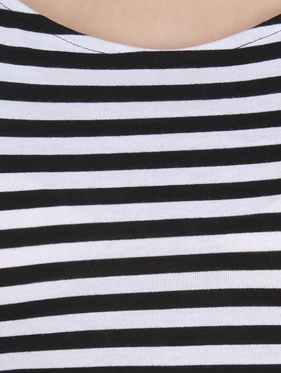 black jersey striped sheath dress - 15266959 - Zoom Image - 4