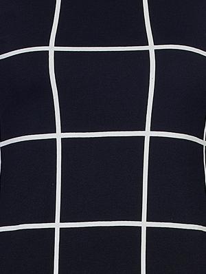 round neck checkered tee - 15268125 - Standard Image - 4