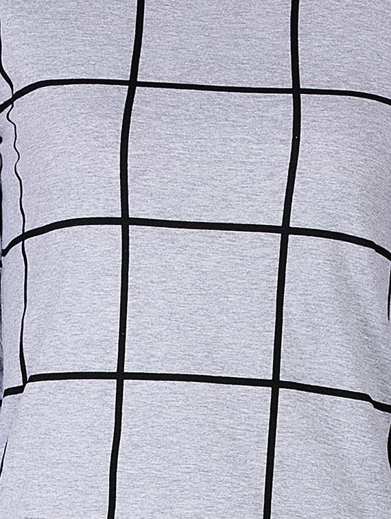 round neck checkered tee - 15268126 - Zoom Image - 4