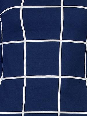 round neck checkered tee - 15268127 - Standard Image - 4