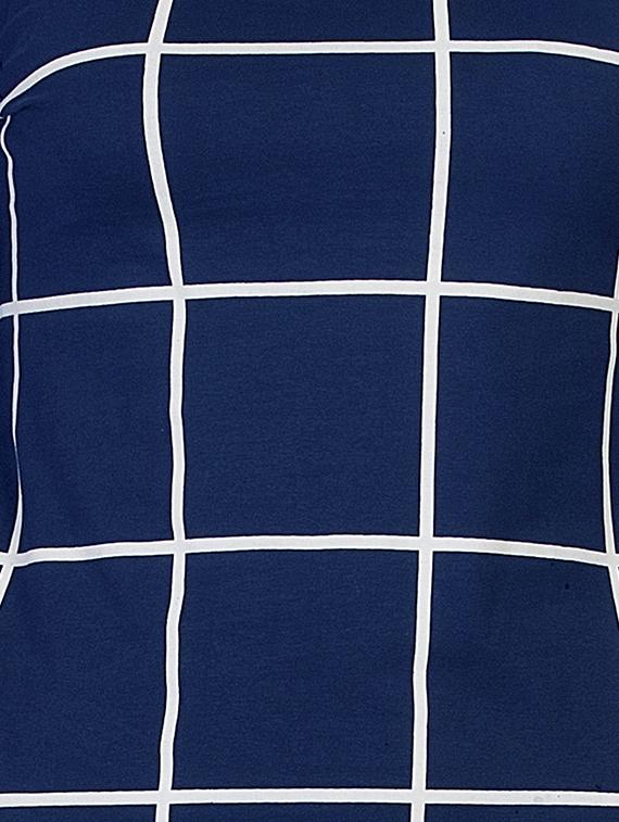 round neck checkered tee - 15268127 - Zoom Image - 4