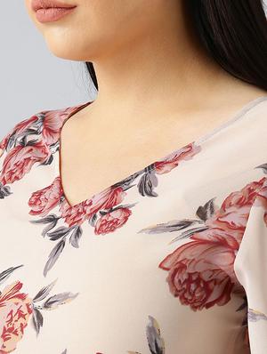 v-neck floral tunic - 15270187 - Standard Image - 4