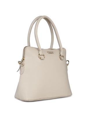 beige leatherette (pu) regular handbag - 15272174 - Standard Image - 4