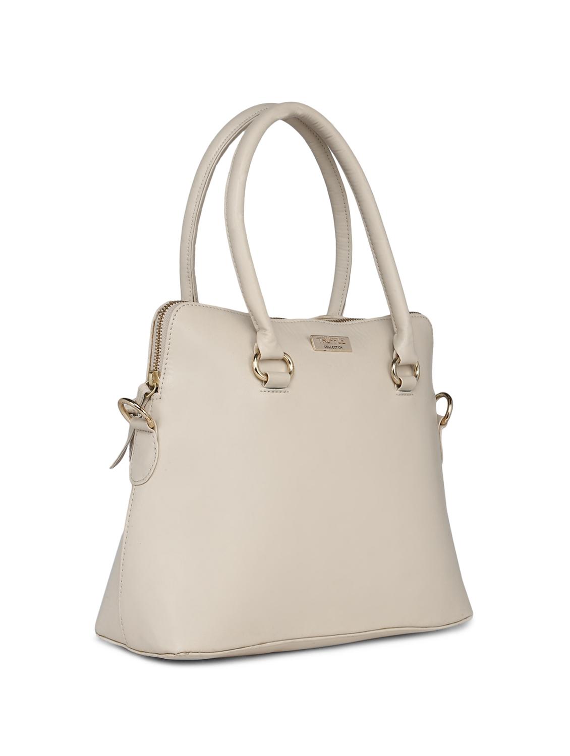 beige leatherette (pu) regular handbag - 15272174 - Zoom Image - 4