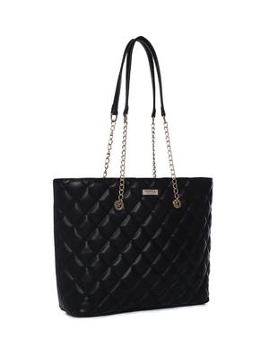 black leatherette (pu) regular handbag - 15272182 - Standard Image - 4