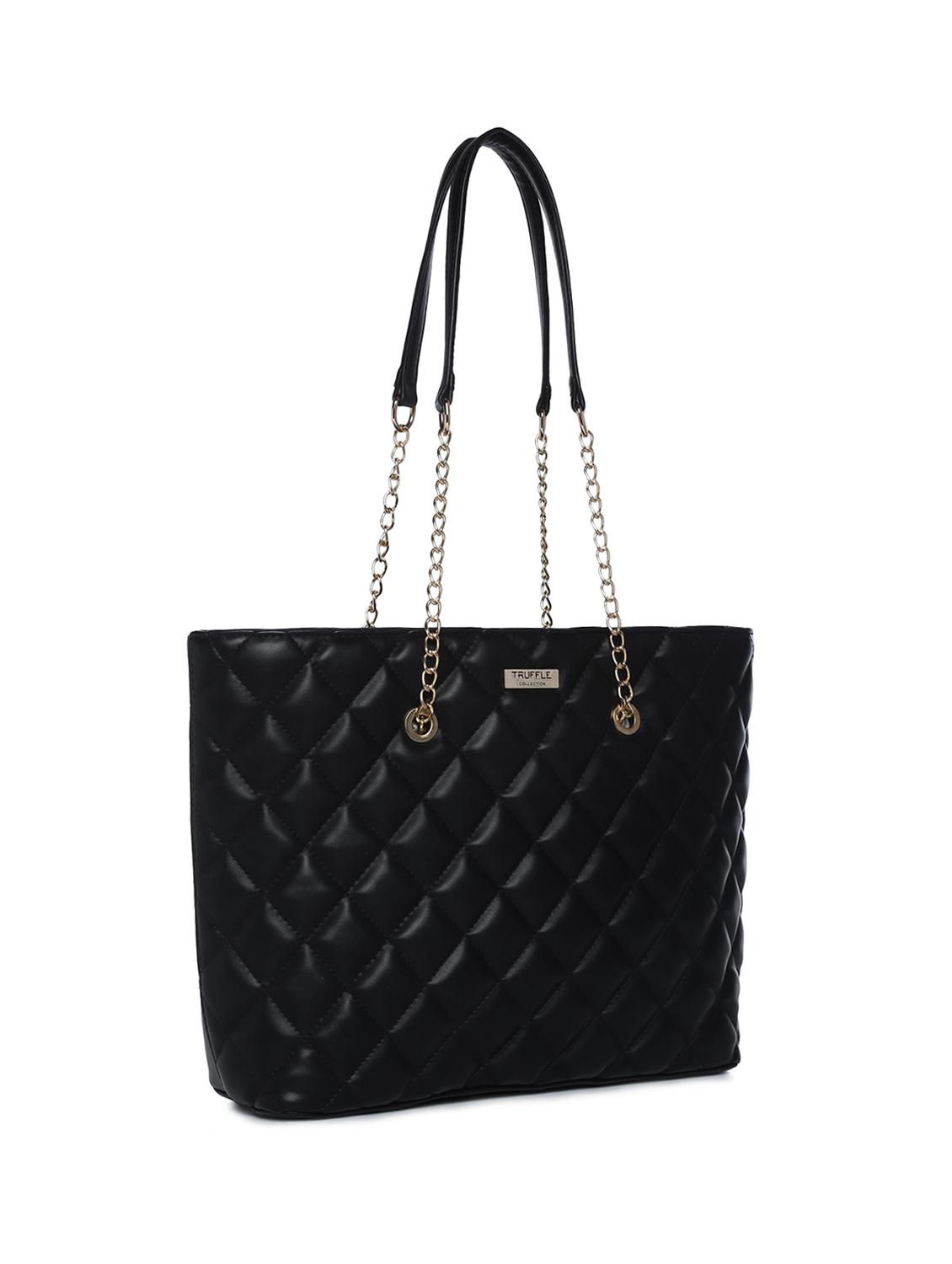 black leatherette (pu) regular handbag - 15272182 - Zoom Image - 4