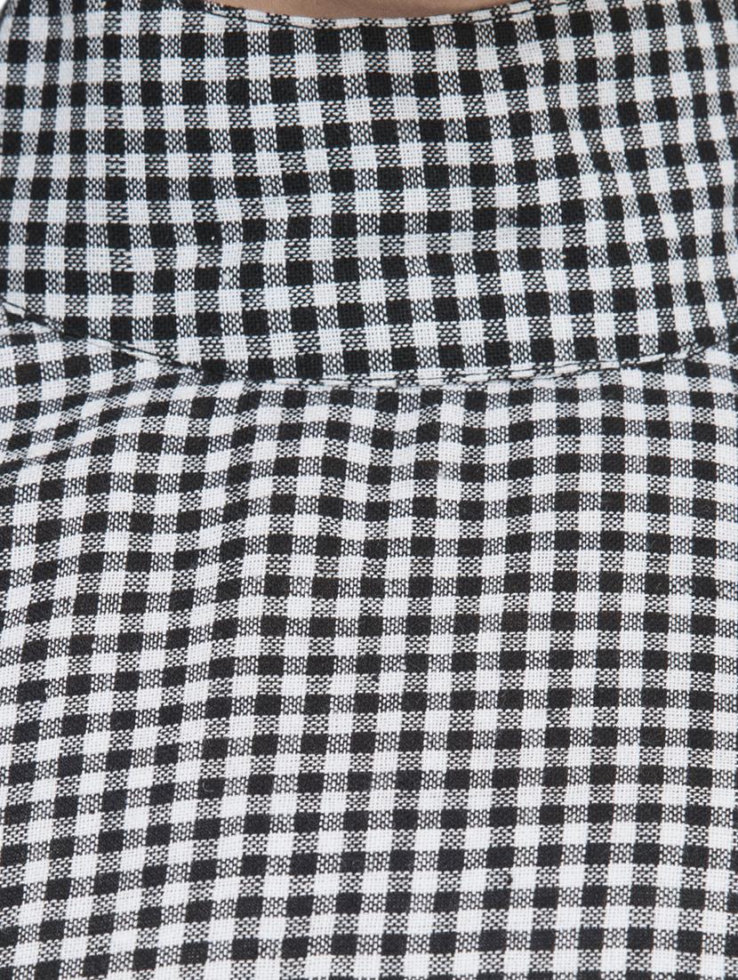black checkered cotton top - 15272954 - Zoom Image - 4