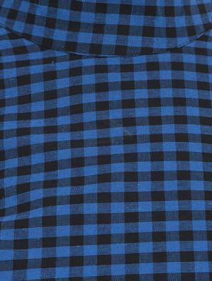 blue checkered cotton top - 15272955 - Standard Image - 4