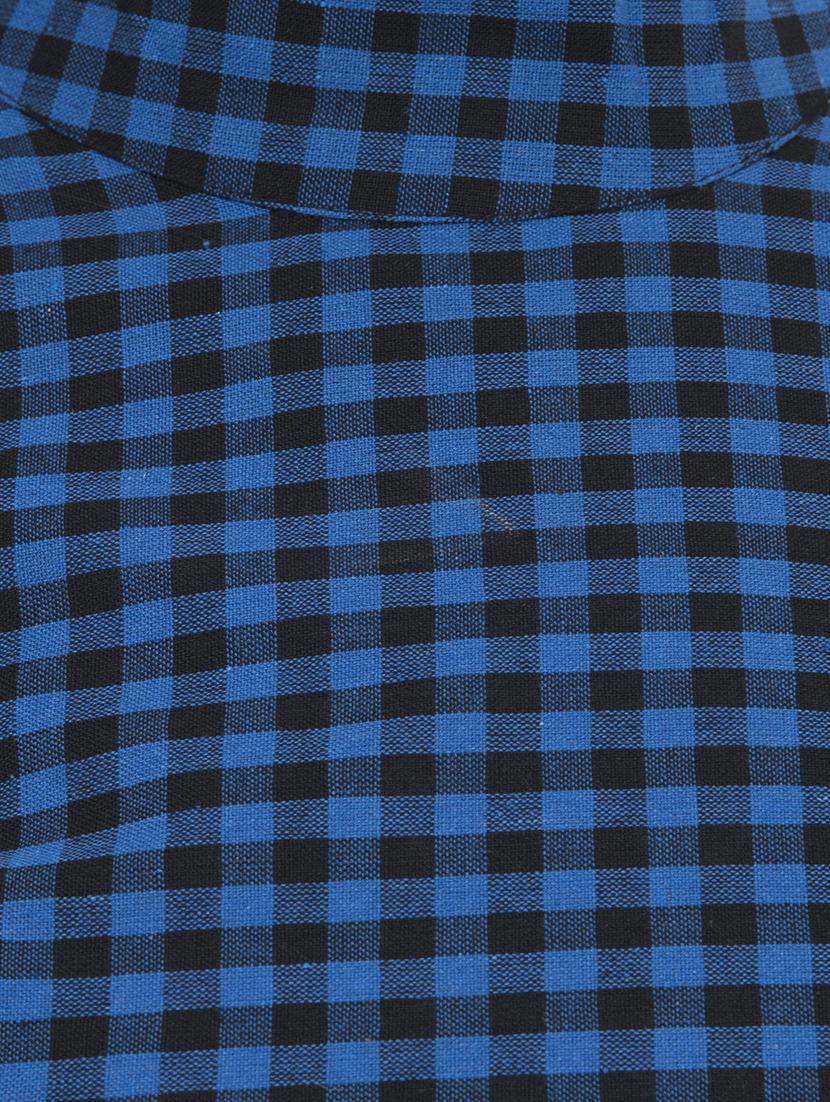 blue checkered cotton top - 15272955 - Zoom Image - 4