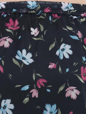 dark blue floral chiffon top - 15272958 - Standard Image - 4