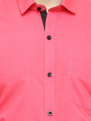 pink solid casual shirt - 15273306 - Standard Image - 4