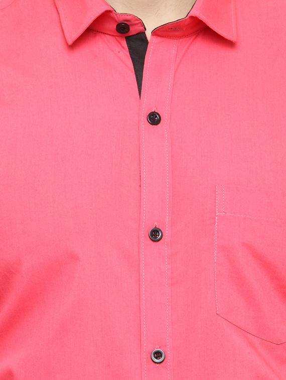 pink solid casual shirt - 15273306 - Zoom Image - 4
