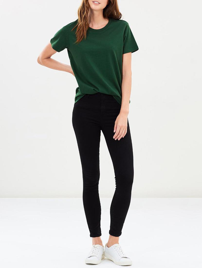 green solid cotton tee - 15274014 - Zoom Image - 4
