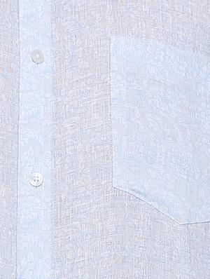 blue linen formal shirt - 15274702 - Standard Image - 4