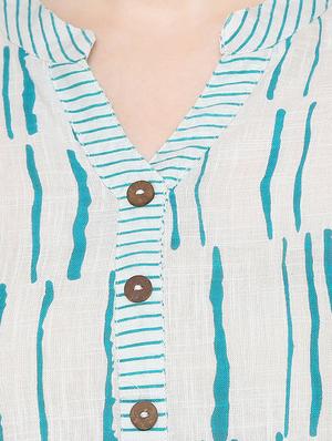 white cotton straight kurta - 15275004 - Standard Image - 4