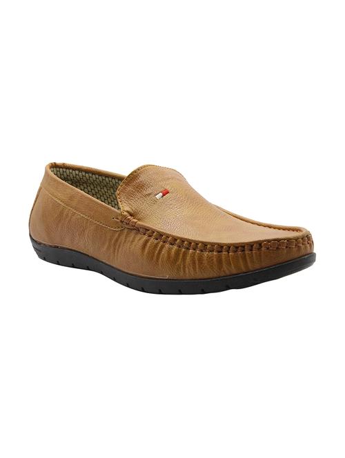 brown leatherette slip on loafer - 15276434 - Standard Image - 1