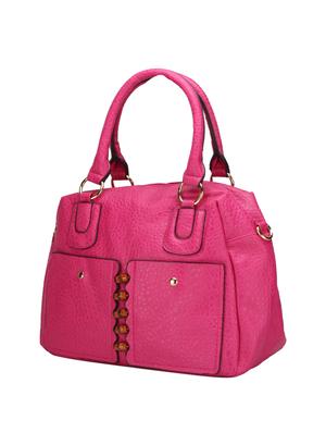 pink leatherette (pu) regular handbag - 15277525 - Standard Image - 4