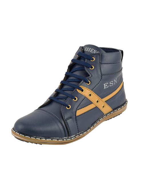blue leatherette low ankle boots - 15277910 - Very Small Image - 1